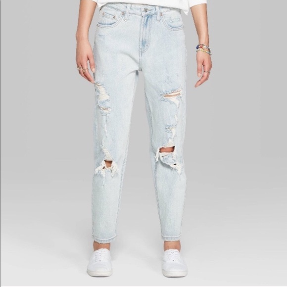 wild fable Denim - Wild Fable • high rise distressed mom jean jeans